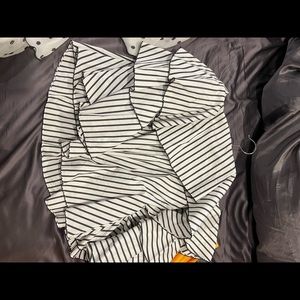 Caroline Constas Striped Off-The-Shoulder Blouse